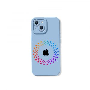 Vibrant Spectrum Circle Silicone Case for Apple iPhone Series