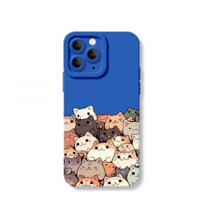 Playful Kittens Collage Silicone Case for Apple iPhone Series