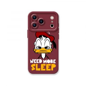 Sleepy Duck Cartoon Vibe Silicone Case for Apple iPhone Series