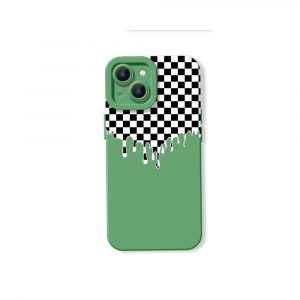 Dripping Checkered Wonderland Silicone Case for Apple iPhone Series