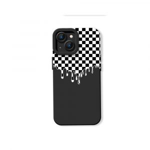 Dripping Checkered Wonderland Silicone Case for Apple iPhone Series