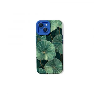 Tropical Lotus Leaf Silicone Case for Apple iPhone Series