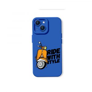 Retro Scooter Adventure Silicone Case for Apple iPhone Series