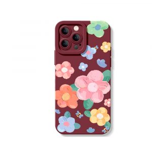 Vintage Floral Bliss Silicone Case for Apple iPhone Series