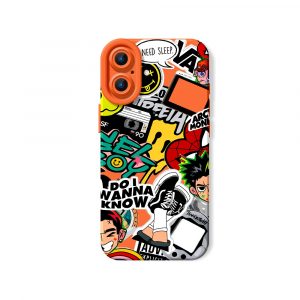 Vibrant Pop Culture Collage Silicone Case for Apple iPhone Series