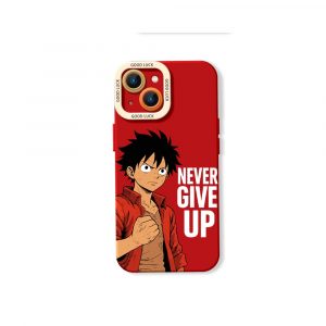 Never Give Up Anime Warrior Silicone Case for Apple iPhone Series