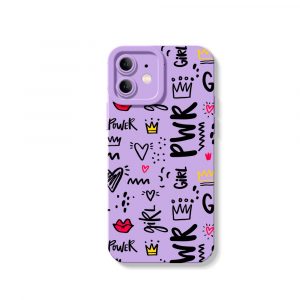Girl Power Doodle Delight Silicone Case for Apple iPhone Series