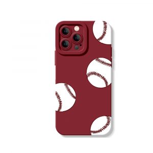 Home Run Hit Baseballs Silicone Case for Apple iPhone Series