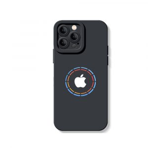 Vibrant Aura Logo Silicone Case for Apple iPhone Series