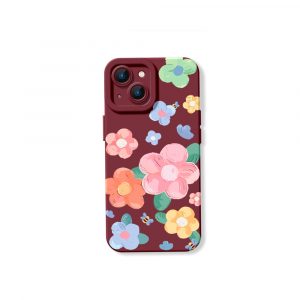 Vintage Floral Bliss Silicone Case for Apple iPhone Series