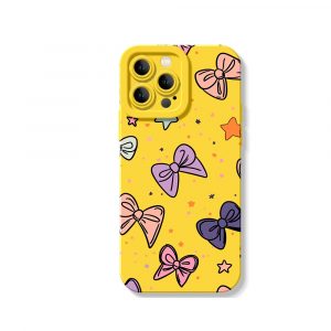 Colorful Bow and Star Delight Silicone Case for Apple iPhone Series