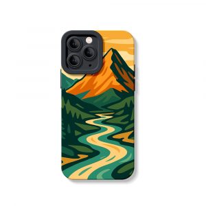 Golden Mountain Vista Silicone Case for Apple iPhone Series