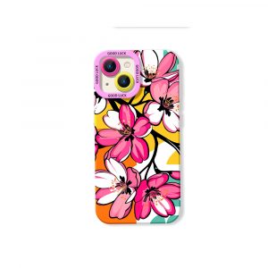 Vibrant Blossom Paradise Silicone Case for Apple iPhone Series