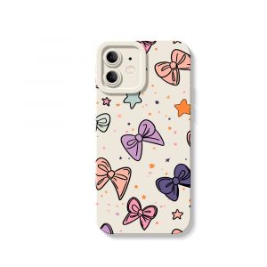 Colorful Bow and Star Delight Silicone Case for Apple iPhone Series
