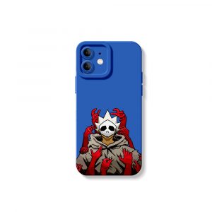 Edgy Skull and Hands Red Silicone Case for Apple iPhone Series