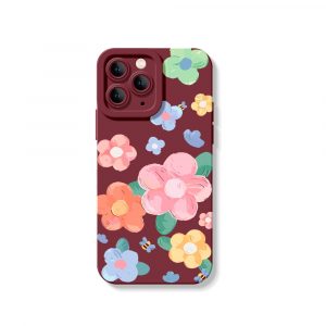 Vintage Floral Bliss Silicone Case for Apple iPhone Series