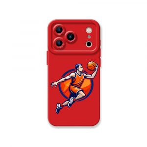 Dynamic Dunk Basketball Art Silicone Case for Apple iPhone Series