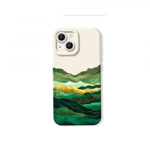 Emerald Waves Artistry Silicone Case for Apple iPhone Series
