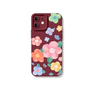 Vintage Floral Bliss Silicone Case for Apple iPhone Series
