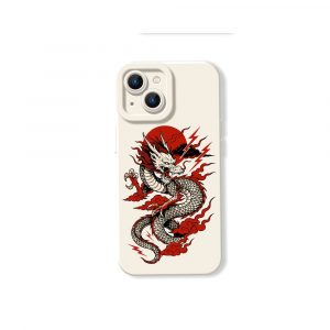 Firestorm Dragon Art Silicone Case for Apple iPhone Series