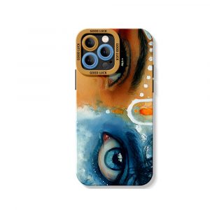 Divine Gaze Watercolor Art Silicone Case for Apple iPhone Series