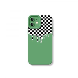 Dripping Checkered Wonderland Silicone Case for Apple iPhone Series