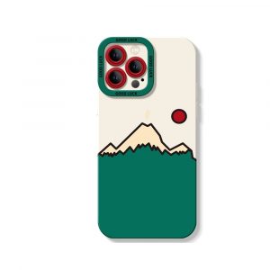 Mountain Sunrise Charm Silicone Case for Apple iPhone Series