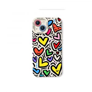 Colorful Heart Silicone Case for Apple iPhone Series