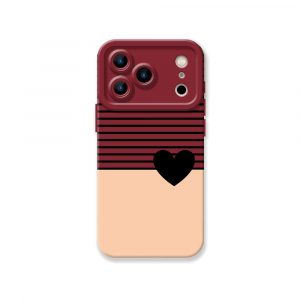 Heart & Stripes Elegance Silicone Case for Apple iPhone Series