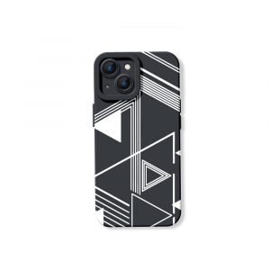 Monochrome Geometric Vibes Silicone Case for Apple iPhone Series