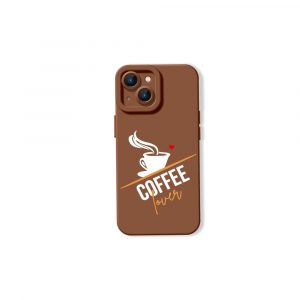Coffee Lover Brew Brown Silicone Case for Apple iPhone Series