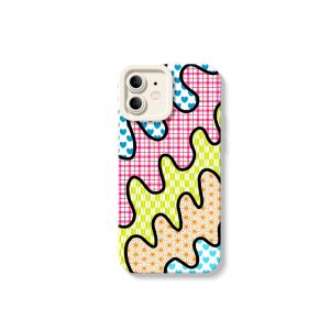 Patchwork Silicone Case for Apple iPhone Series