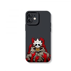 Edgy Skull and Hands Red Silicone Case for Apple iPhone Series