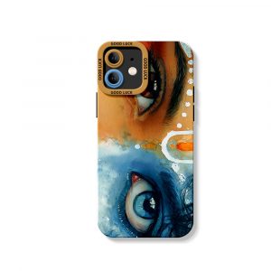 Divine Gaze Watercolor Art Silicone Case for Apple iPhone Series