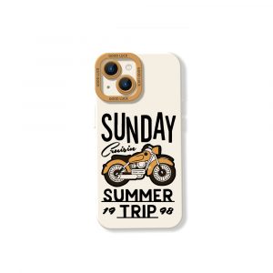 Sunset Rider Case for Apple iPhone Series - iPhone 15, White
