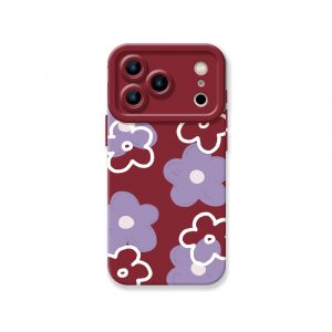 Lavender Pattern Silicone Case for Apple iPhone Series