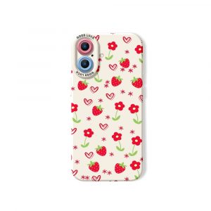 Strawberry Hearts Silicone Case for Apple iPhone Series