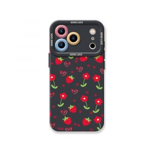 Strawberry Hearts Silicone Case for Apple iPhone Series