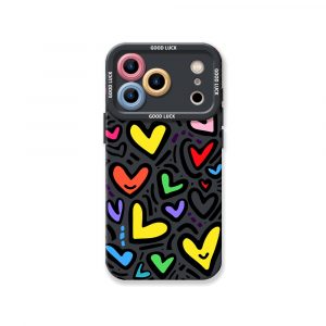 Colorful Heart Silicone Case for Apple iPhone Series