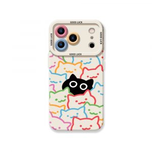 Colorful Cat Silicone Case for Apple iPhone Series