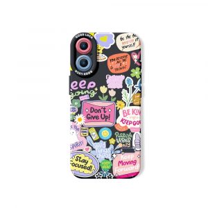Inspirational Flowers Silicone Case for Apple iPhone Series - iPhone 17, Black