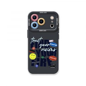 Stickers Collage Silicone Case for Apple iPhone Series