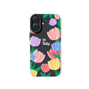 Colorful Tulip Blossom Silicone Case for Apple iPhone Series