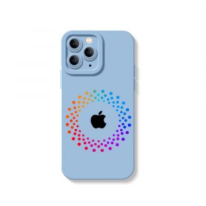 Vibrant Spectrum Circle Silicone Case for Apple iPhone Series