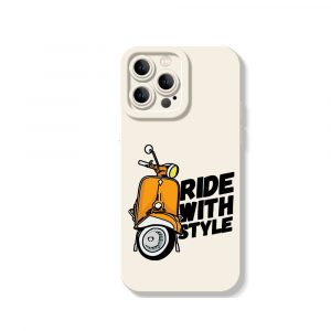 Retro Scooter Adventure Silicone Case for Apple iPhone Series