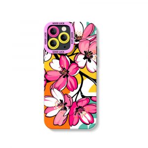 Vibrant Blossom Paradise Silicone Case for Apple iPhone Series