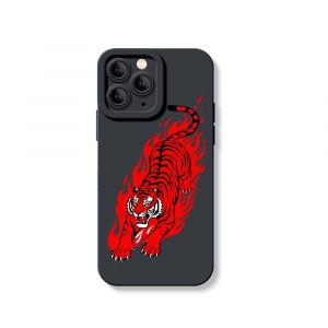 Fiery Tiger Blaze Silicone Case for Apple iPhone Series