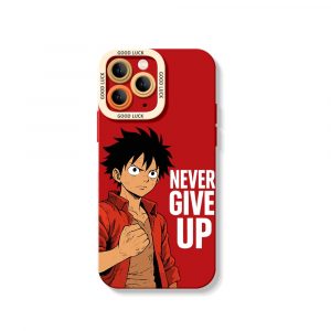 Never Give Up Anime Warrior Silicone Case for Apple iPhone Series