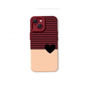 Heart & Stripes Elegance Silicone Case for Apple iPhone Series