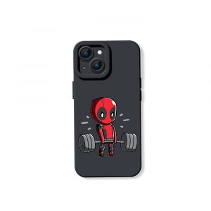 Chibi Weightlifting Hero Silicone Case for Apple iPhone Series - iPhone 15, Black